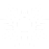 White flower-like logo on a black background