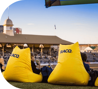 RACQ branded bean bags by bean bags r us