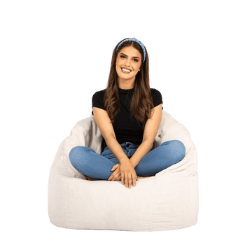 Boston Tub Corduroy Bean Bags small Vanilla