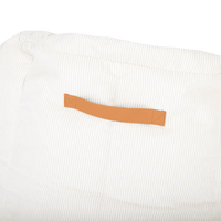 Boston Tub Corduroy Bean Bags Large Vanilla handle close up