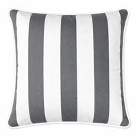 charcoal striped outdoor cushion