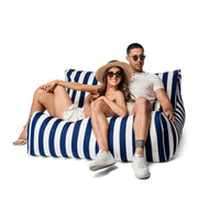Costa Luxe Bean Bag Lounger Navy Stripes