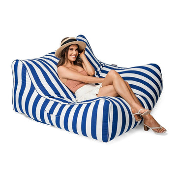 Costa Luxe Bean Bag Lounger Pacific Blue Stripes