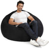 cuba denim beanbag chair 120cm indigo with man seated in a white t-shirt
