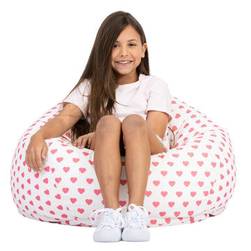 Coco Kids Bean Bag Pink Hearts