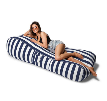Malibu Lounger Navy Stripes