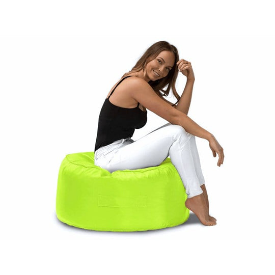 Round Outdoor Ottomans lime